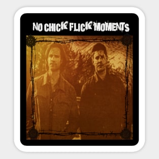 No Chick Flick Moments Sticker